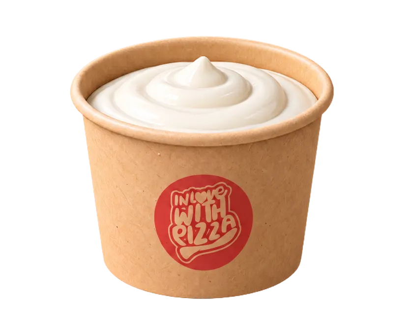 Becher mit cremiger Aioli-Knoblauch Sauce