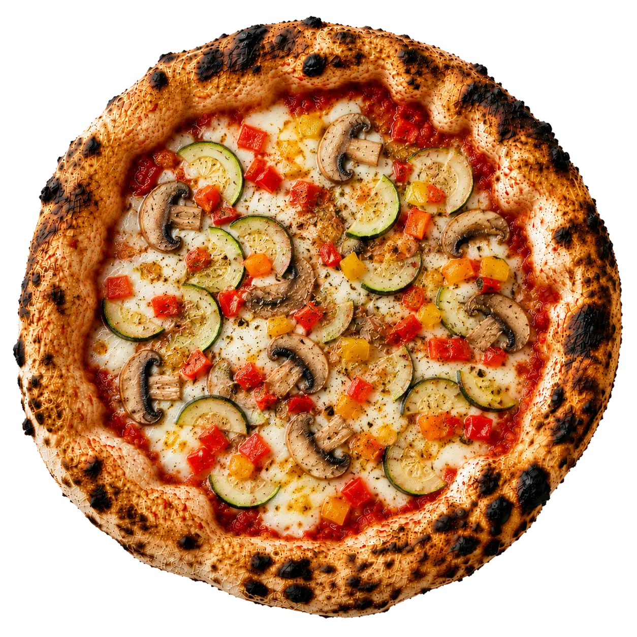 Pizza Gemüse von oben