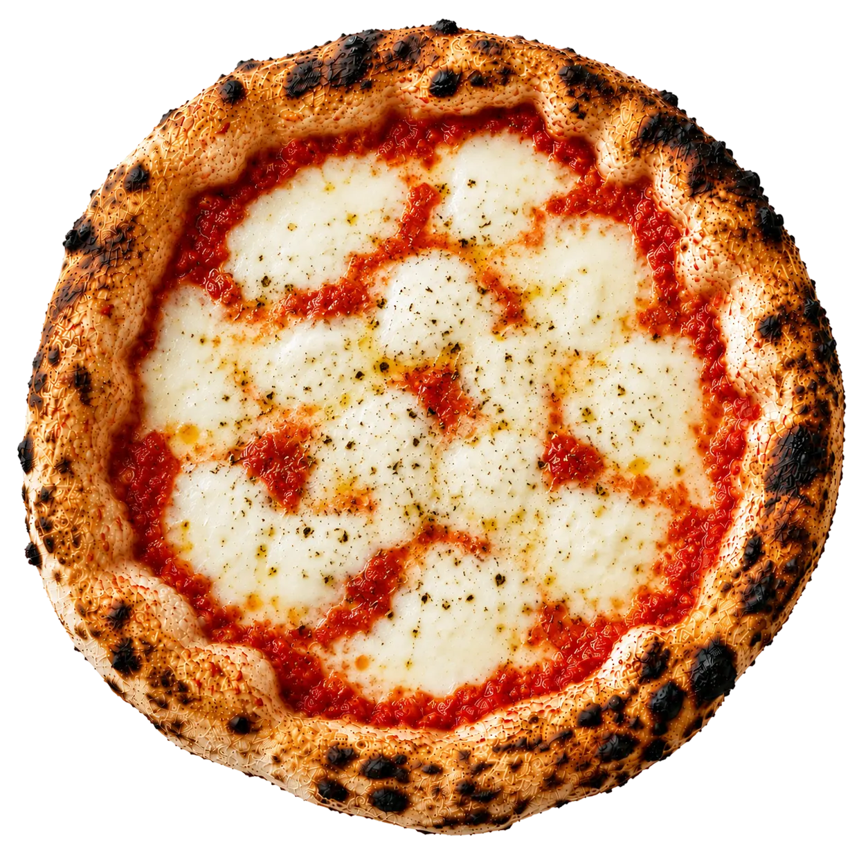 Pizza Margherita von oben